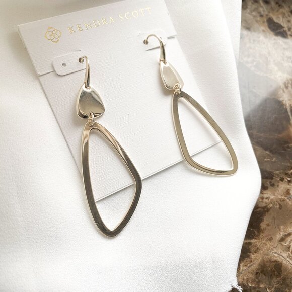 ❤️Kendra Scott Kira Gold Drop Earrings - Picture 2 of 2
